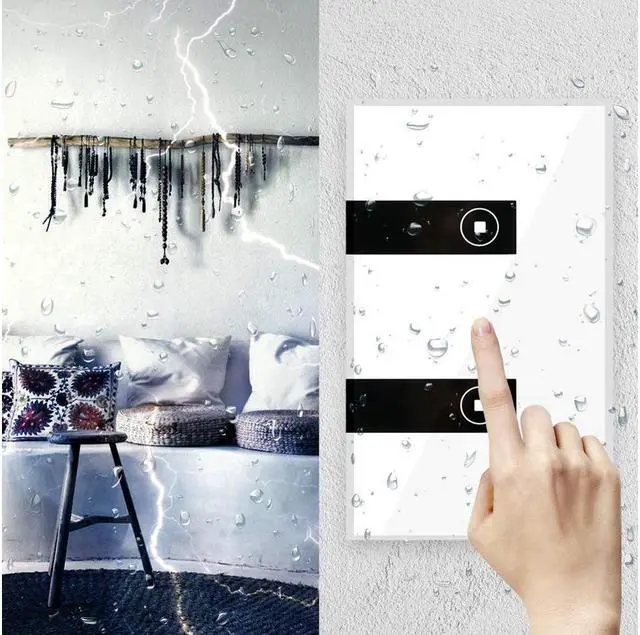 Alt view image 3 of 7 - Smart Switch WiFi Touch Light Switch in-Wall Compatible with Amazon Alexa & Google Home Timing Function Wireless Remote APP Control 2 Gang