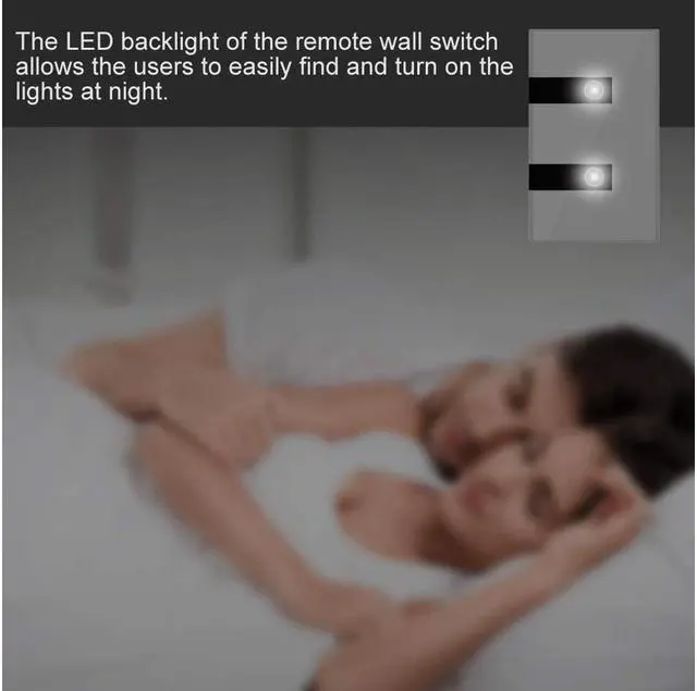 Alt view image 6 of 7 - Smart Switch WiFi Touch Light Switch in-Wall Compatible with Amazon Alexa & Google Home Timing Function Wireless Remote APP Control 2 Gang