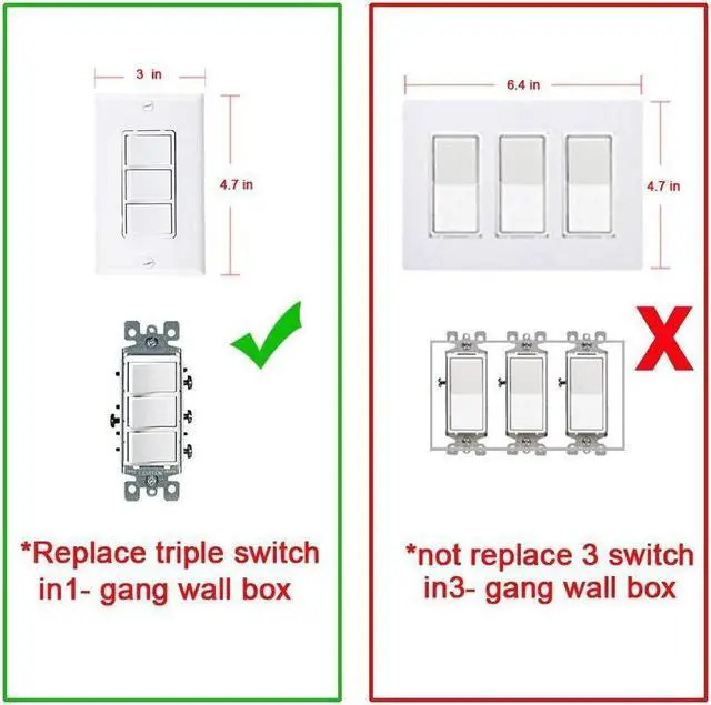 Alt view image 7 of 7 - Smart Switch WiFi Touch Light Switch in-Wall Compatible with Amazon Alexa & Google Home Timing Function Wireless Remote APP Control 2 Gang