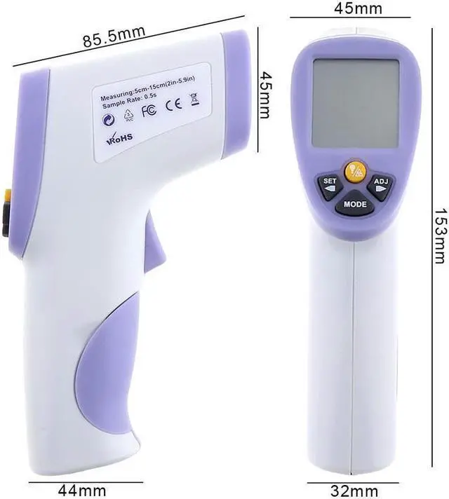 Alt view image 3 of 7 - BONAEVER Digital Infrared Forehead Thermometer Non-Contact Digital Medical Thermometer for Baby Adult Child