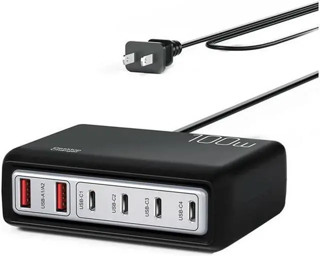 Main image of For 20W Fast Charge Cell Phone Charger Portable 100W Multi-Port Charger with US Plug,Black