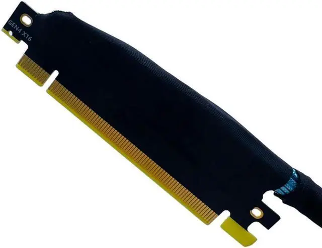 Main image of PCIE 4.0 X16 GPU Server Graphics Card Extension Cable Woven Mesh Cable Bundle Right Out GEN4 Extension Cable,30cm