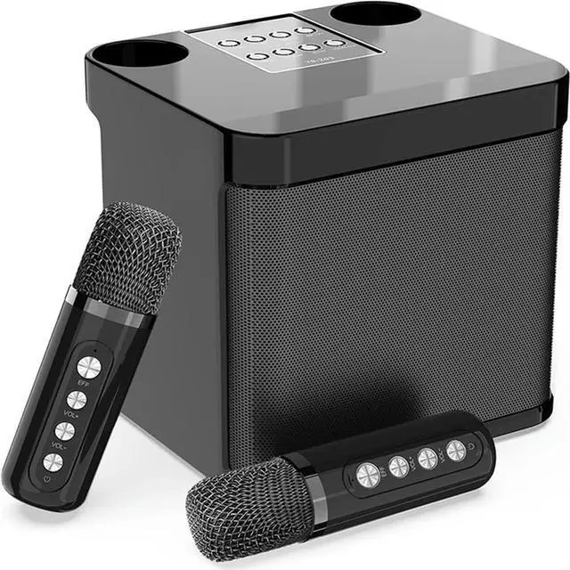 Main image of Family KTV Audio Set Dual Wireless Microphone Integrated Machine Outdoor Portable Karaoke Bluetooth Speaker Box Accessories