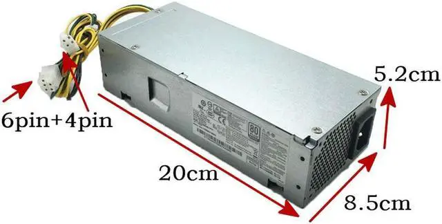 Alt view image 2 of 7 - OwnShoe PSU For Veriton X4630G X6630 12Pin 220W Power Supply FSP220-30FABA FSP220-30PABA D14-220P2B D15-220N1A DC2201B.001