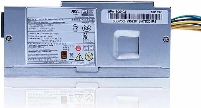Alt view image 2 of 4 - OwnShoe PSU For E74S E75S e700 H3060 G5060 M310 M410 M610 M4600s 10Pin 180W Switching Power Supply FSP180-20TGBAB