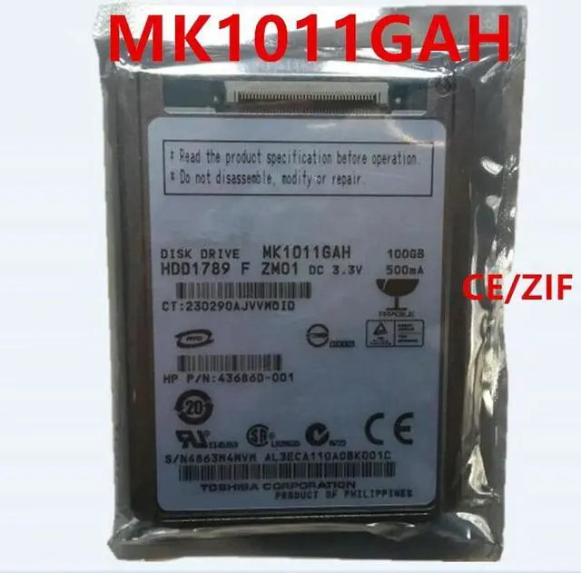 Main image of OwnShoe HDD For 100GB 1.8" CE/ZIF 2MB 5400RPM For Internal Hard Disk For Notebook HDD For MK1011GAH