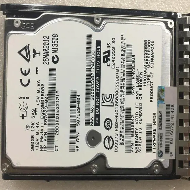 Alt view image 4 of 4 - OwnShoe HDD For 300GB 2.5" SAS 6 Gb/s 8MB 10000RPM For Internal Hard Disk For Server HDD For 507127-B21 507284-001