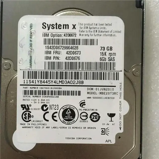 Alt view image 2 of 3 - OwnShoe HDD For 73GB 2.5" SAS 32MB 15000RPM For Internal HDD For Server HDD For 42D0673 42D0676 42D0672