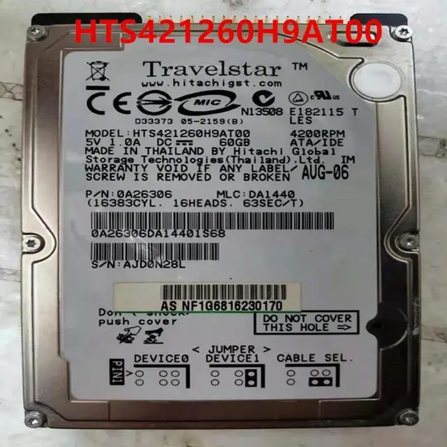 Main image of OwnShoe Almost HDD For Hitachi 60GB 2.5" IDE 4MB 4200RPM For Internal HDD For Notebook HDD For HTS421260H9AT00