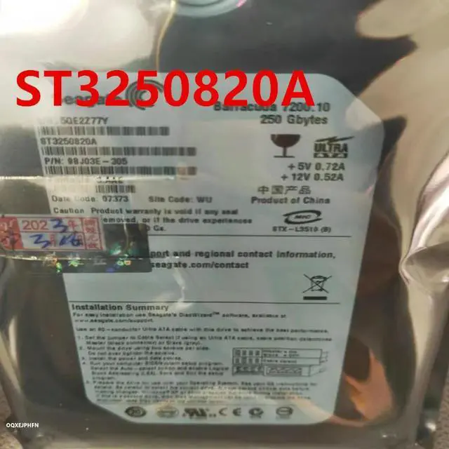Alt view image 3 of 3 - OwnShoe HDD For 250GB 3.5" IDE 8MB 7200RPM For Internal HDD For Desktop HDD For ST3250820A