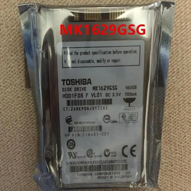 Main image of OwnShoe HDD For 160GB 1.8" SATA 3 Gb/s 8MB 5400RPM 8MM For Internal HDD For Notebook HDD For MK1629GSG