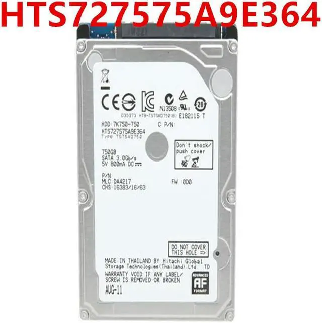 Main image of OwnShoe Almost HDD For Hitachi 750GB 2.5" SATA 16MB 1600RPM For Internal HDD For Laptop HDD For HTS727575A9E364