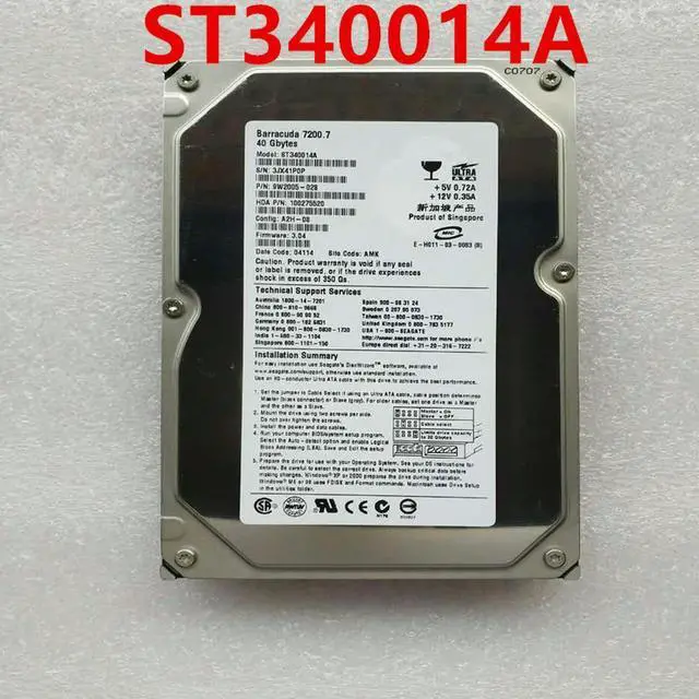 Main image of OwnShoe HDD For 40GB 3.5" IDE 2MB 7200RPM For Internal HDD For Desktop HDD For ST340014A