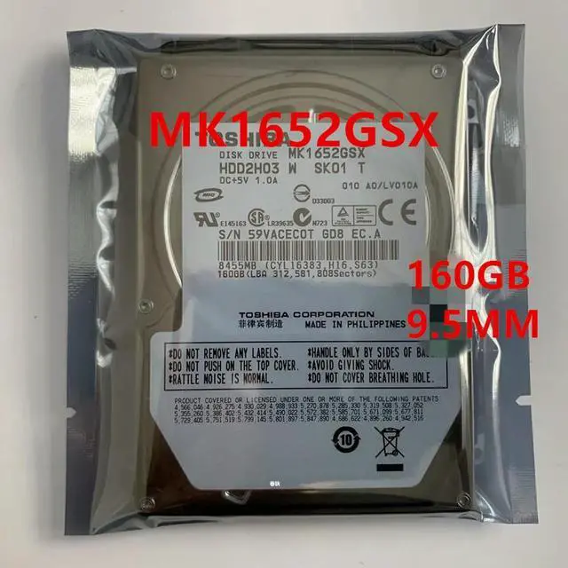 Main image of OwnShoe HDD For 160GB 2.5" SATA 3 Gb/S 8MB 5400RPM 9.5MM For Internal Hard Disk For Notebook HDD For MK1652GSX