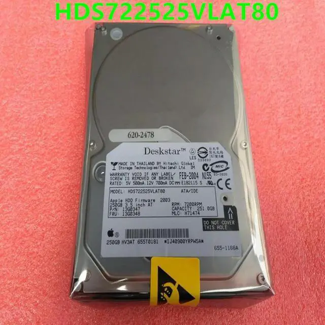 Main image of OwnShoe Almost HDD For Hitachi 250GB 3.5" IDE 39Pin 2MB 7200RPM For Internal HDD For Server HDD For HDS722525VLAT80