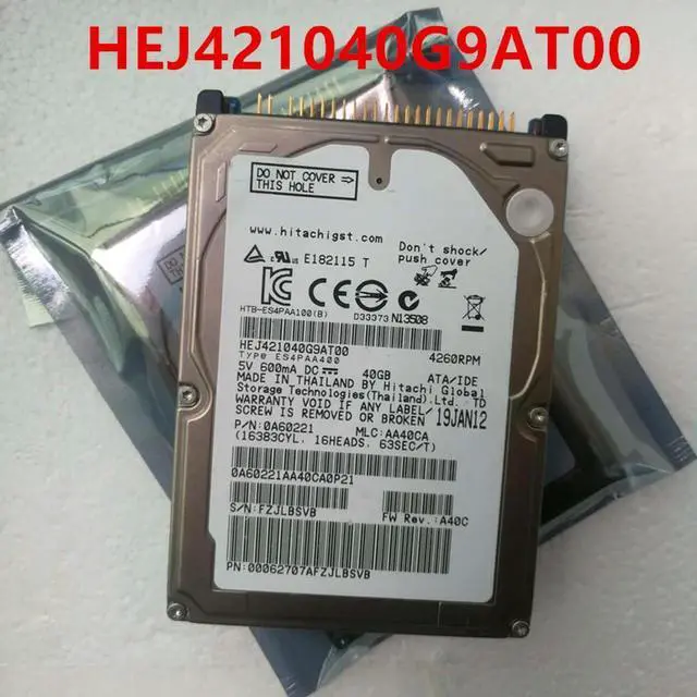 Main image of OwnShoe HDD For Hitachi 40GB IDE 8MB 4200RPM For Internal HDD For Notebook HDD For HEJ421040G9AT00