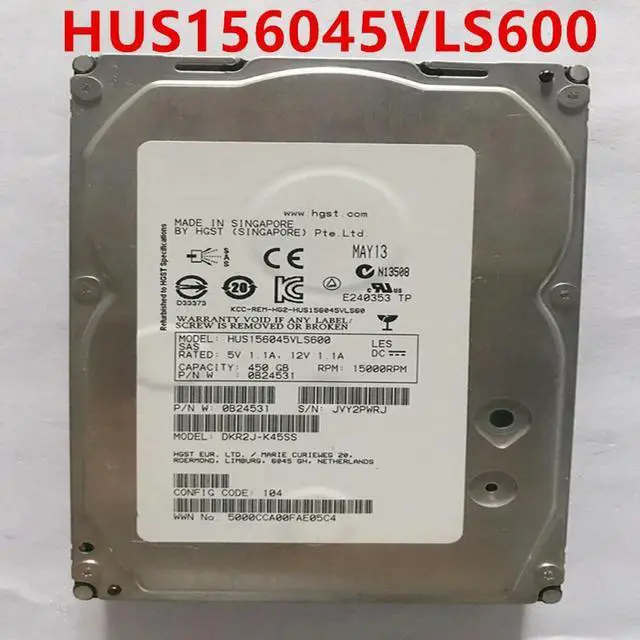 Main image of OwnShoe Almost HDD For Hgst 450GB 3.5" SAS 64MB 15000RPM For Internal HDD For Server HDD For HUS156045VLS600