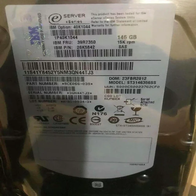 Alt view image 2 of 2 - OwnShoe HDD For X3550 X3650 146GB 3.5" SAS 16MB 15K For Internal Hard Disk For Server HDD For 40K1044 39R7350 26K5842