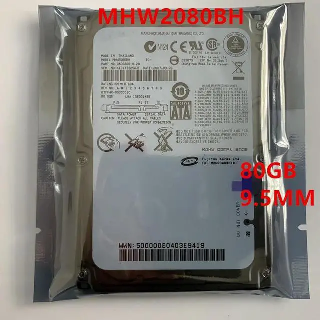 Main image of OwnShoe HDD For Fujitsu 80GB 2.5" SATA 3 Gb/s 2MB 5400RPM 9.5MM For Internal Hard Disk For Notebook HDD For MHW2080BH