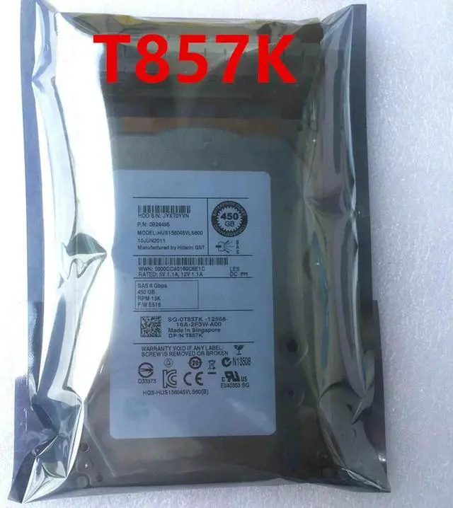 Main image of OwnShoe Almost HDD For 450GB 3.5" SAS 64MB 15000RPM For Internal HDD For Server HDD For HUS156045VLS600 T857K 0T857K