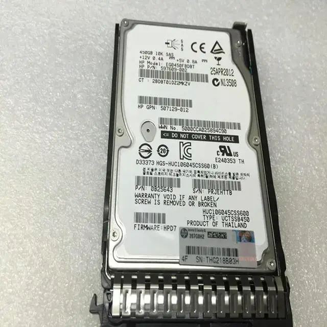 Alt view image 2 of 3 - OwnShoe HDD For 450GB 2.5" SAS 6 Gb/S 64MB 10000RPM For Internal HDD For Server HDD For 653956-001 652572-B21