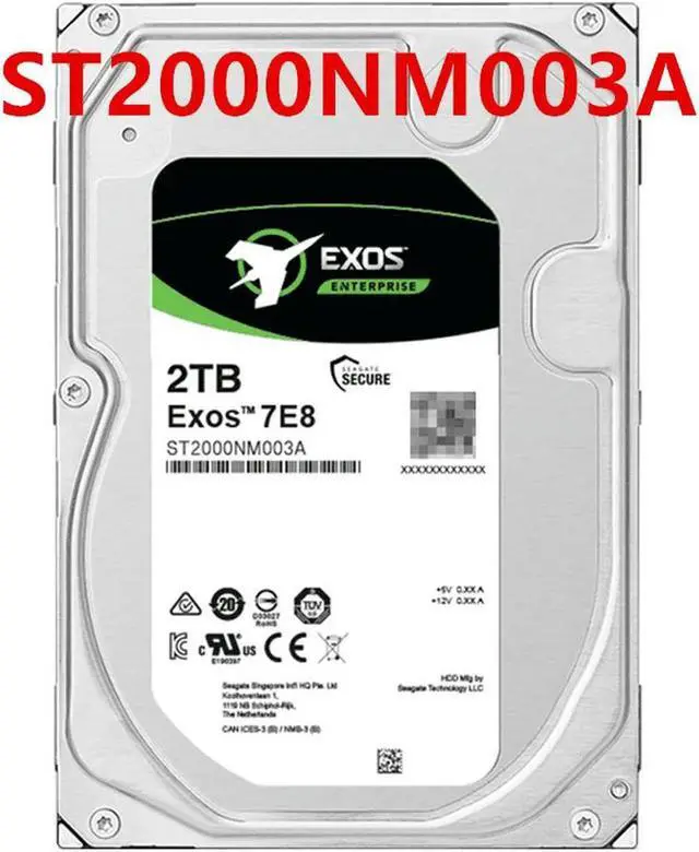 Main image of OwnShoe HDD For 2TB 3.5" SAS 12 Gb/s 128MB 7200RPM For Internal HDD For Enterprise Class HDD For ST2000NM003A
