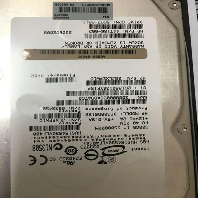Alt view image 3 of 3 - OwnShoe HDD For EVA4400 300GB 3.5" FC 32MB 15000RPM For Internal HDD For Server HDD For AG690B AG690A 454411-001