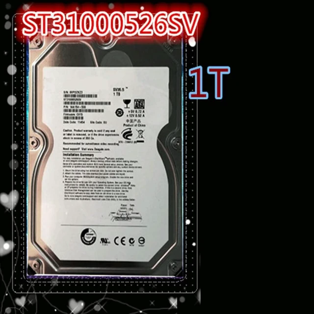 Main image of OwnShoe Almost HDD For 1TB 3.5" SATA 6 GB/S 32MB 7200RPM For Internal HDD For Surveillance HDD For ST31000526SV