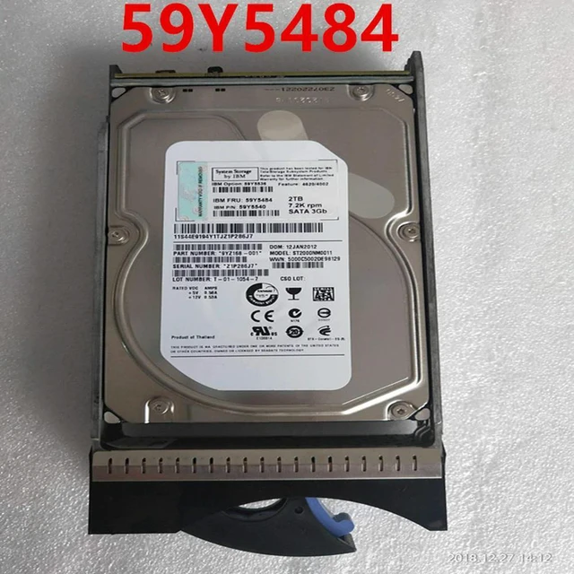 Main image of OwnShoe HDD For DS4700 5020 2TB 3.5" SATA-FC 64MB 7200RPM For Internal HDD For Server HDD For 59Y5536 59Y5484 59Y5540