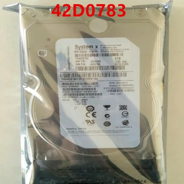 Main image of OwnShoe HDD For 2TB 3.5" SATA 6 Gb/s 64MB 7200RPM For Internal HDD For Server HDD For 42D0782 42D0783 42D0786