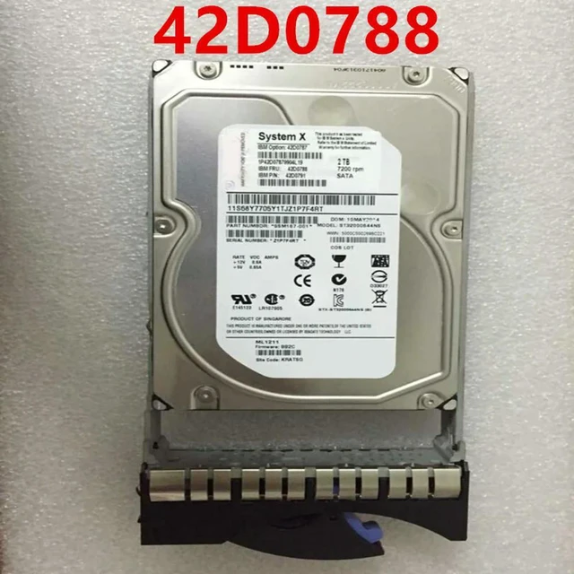 Main image of OwnShoe HDD For M3 M4 2TB 3.5" SATA 6 Gb/s 64MB 7200RPM For Internal HDD For Server HDD For 42D0787 42D0788