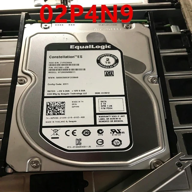 Main image of OwnShoe HDD For Equallogic 2TB 3.5" SATA 64MB 7.2K For Internal HDD For Enterprise Class HDD For 02P4N9 2P4N9 ST2000NM0011