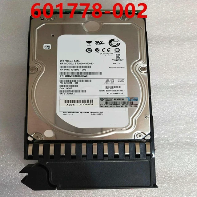 Main image of OwnShoe HDD For MSA P2000 2TB 3.5" SATA 6 Gb/s 64MB 7200RPM For Internal HDD For Server HDD For AW556B 601778-002