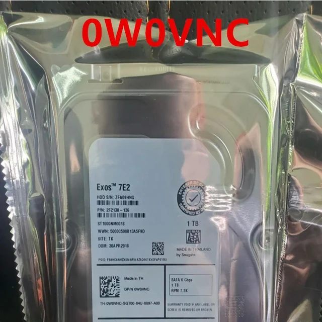Main image of OwnShoe HDD For 1TB 3.5" SATA 64MB 7200RPM For Internal HDD For Enterprise Class HDD For W0VNC 0W0VNC ST1000NM0018