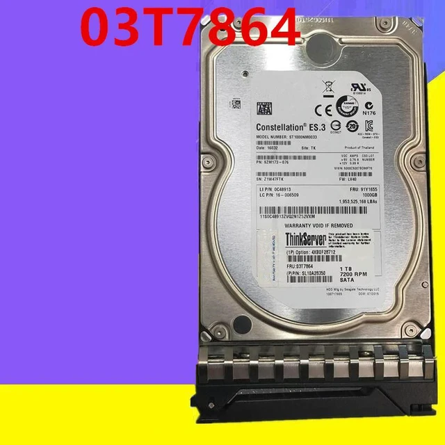 Main image of OwnShoe HDD For 1TB 3.5" SATA 6 Gb/s 64MB 7200RPM For Internal HDD For Server HDD For 03T7864
