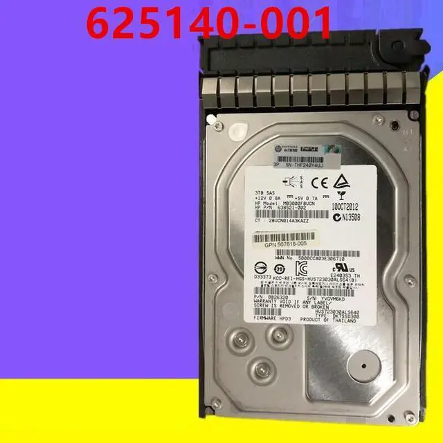 Main image of OwnShoe HDD For 3TB 3.5" SAS 6 Gb/s 64MB 7200RPM For Internal HDD For Server HDD For 625031-B21 625140-001