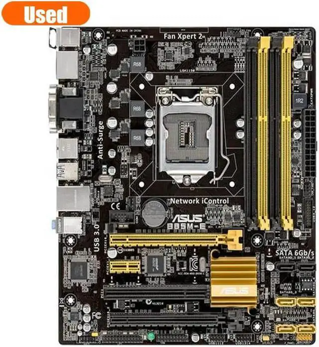 Alt view image 2 of 4 - B85M-E Motherboard B85 Socket LGA 1150 i7 i5 i3 DDR3 32G SATA3 USB3.0 Micro-ATX