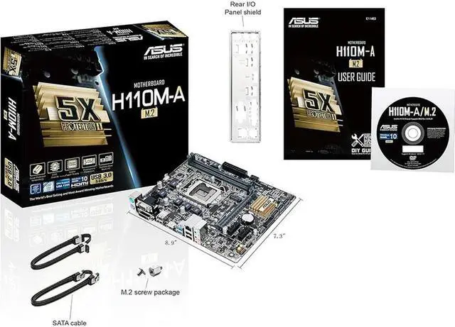 Alt view image 2 of 4 - H110M-A/M.2 Motherboard 14nm CPU 4*SATA III H110 2*DDR4 DIMM LGA 1151 32G Micro ATX Motherboard