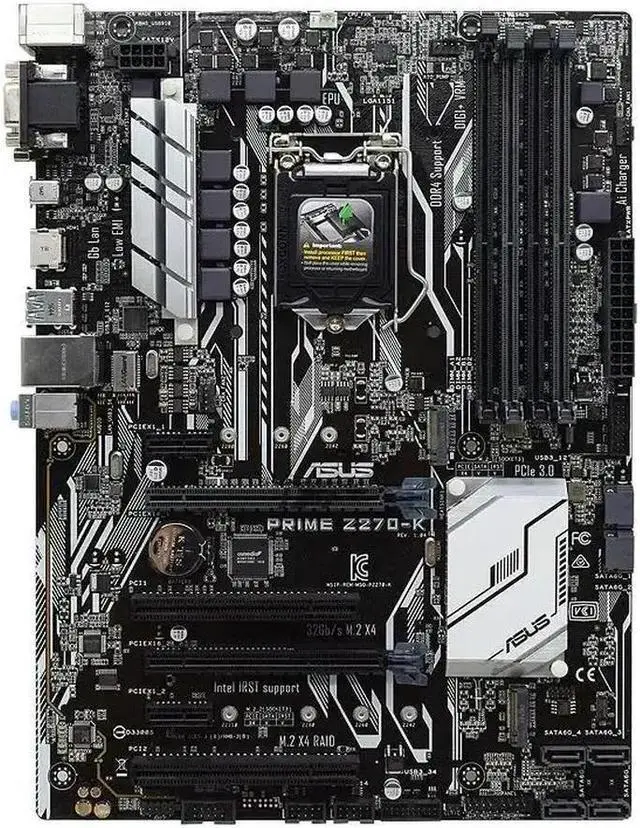 Alt view image 2 of 4 - Z270 Motherboard PRIME Z270-K for Core i7 7700K 6700K 7700 6700 LGA 1151 Motherboard for i3 7100 7350K i5 7600K 6600K 6500