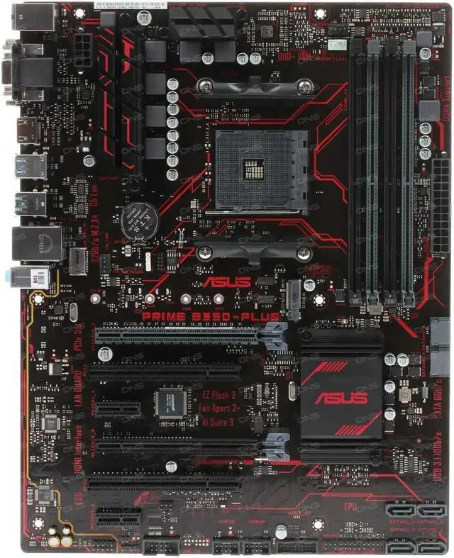 Alt view image 2 of 4 - B350 Motherboard PRIME B350-PLUS for Ryzen 7 5700x 5700x3d 5800x3d AM4 Motherboard for Ryzen 5 5600 5600G 5500 3600 5600X