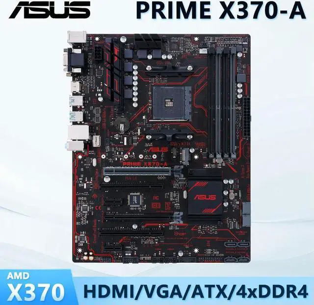 Main image of X370 Motherboard PRIME X370-A for Ryzen 7 5700x 5700x3d 5800x3d AM4 Motherboard for Ryzen 5 5600 5600G 5500 3600 5600X