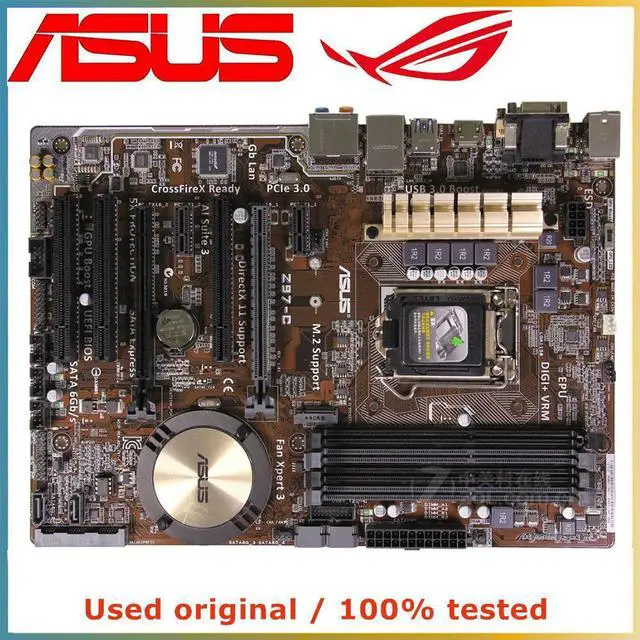 Alt view image 5 of 7 - For Z97-C Computer Motherboard LGA 1150 DDR3 32G For Z97 Desktop Mainboard SATA III PCI-E 3.0 X16