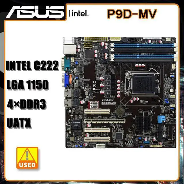 Main image of LGA 1150 Motherboard P9D-MV DDR3 RAM 32GB SATA 3 C222 USB3.0 1xPCI-E X16 ATX for Xeon E3-1200 V3 Cpus