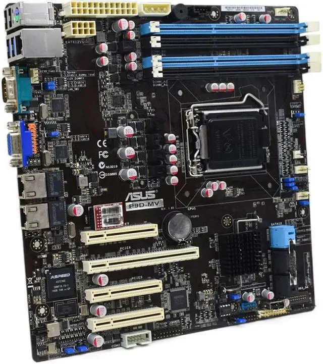 Alt view image 3 of 4 - LGA 1150 Motherboard P9D-MV DDR3 RAM 32GB SATA 3 C222 USB3.0 1xPCI-E X16 ATX for Xeon E3-1200 V3 Cpus