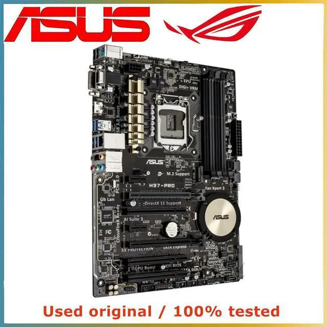 Alt view image 6 of 7 - For H97-PRO Computer Motherboard LGA 1150 DDR3 32G For H97 Desktop Mainboard SATA III PCI-E 3.0 X16