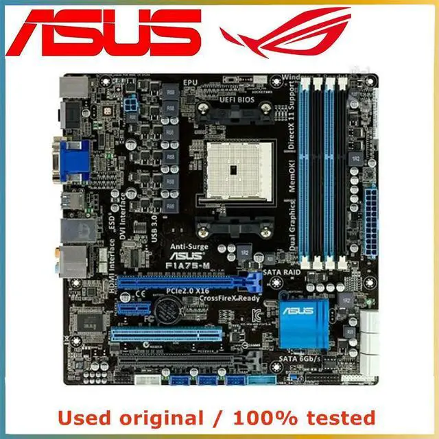 Alt view image 5 of 7 - For F1A75-M Computer Motherboard FM1 DDR3 32G For A75 Desktop Mainboard  SATA III USB PCI-E 3.0 X16