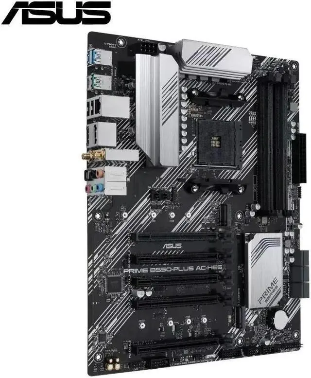 Alt view image 2 of 4 - B550 Motherboard PRIME B550-PLUS AC-HES Supports Ryzen 5 5600G 5600/Ryzen 7 5700x3d 5800x3d 5700x 5800x 3800x/Ryzen 9 5900x