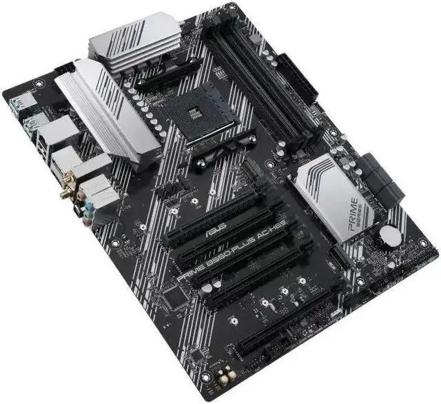 Alt view image 4 of 4 - B550 Motherboard PRIME B550-PLUS AC-HES Supports Ryzen 5 5600G 5600/Ryzen 7 5700x3d 5800x3d 5700x 5800x 3800x/Ryzen 9 5900x