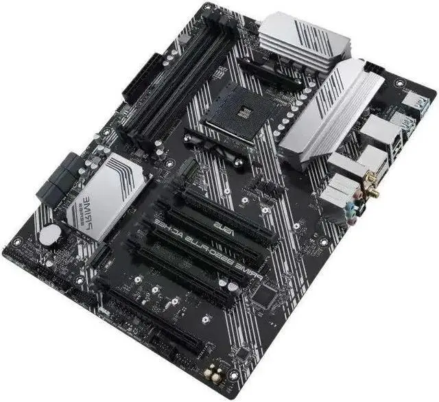 Alt view image 3 of 4 - B550 Motherboard PRIME B550-PLUS AC-HES Supports Ryzen 5 5600G 5600/Ryzen 7 5700x3d 5800x3d 5700x 5800x 3800x/Ryzen 9 5900x