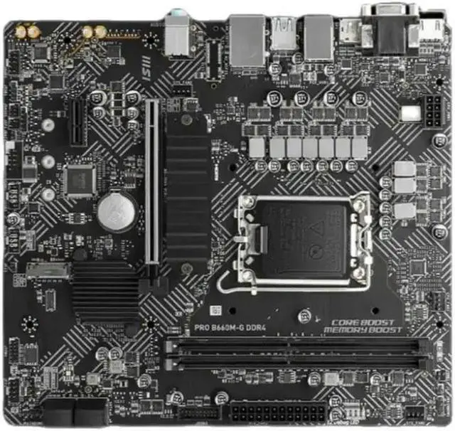 Alt view image 4 of 4 - B660 Motherboard PRO B660M-G DDR4 for Core i5 12400 12400F 12600KF 13600K LGA 1700 Motherboard for Core i7 12700KF 12700F